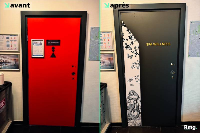 avant apres covering porte