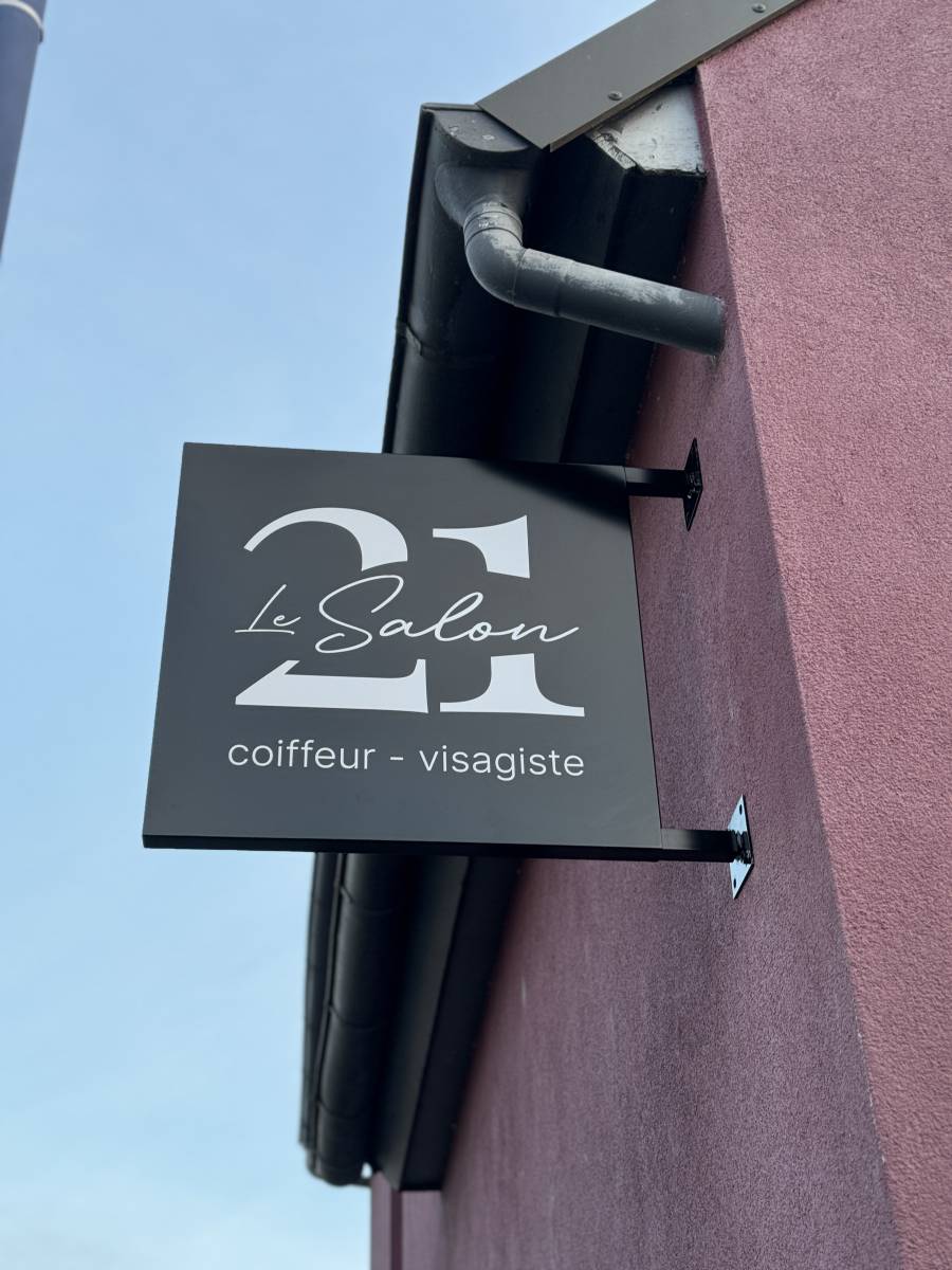 enseigne drapeau caisson